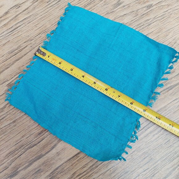 Set of two small blue linen mats - Picture 3 of 8
